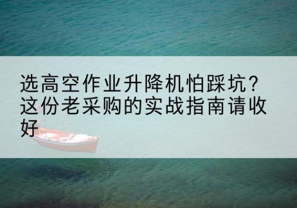 嵊泗高空作业升降机厂家推荐-选高空作业升降机怕踩坑？这份老采购的实战指南请收好